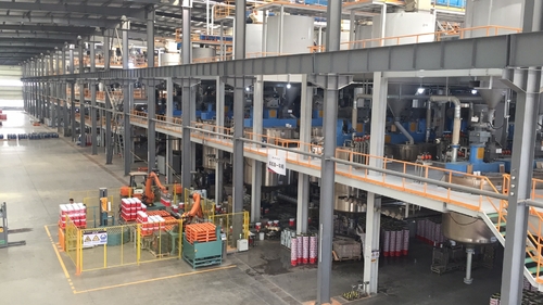 Latest company case about 60,000 to 250,000 tons of building coating production lines